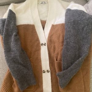 Madewell Colorblock Cardigan Sweater